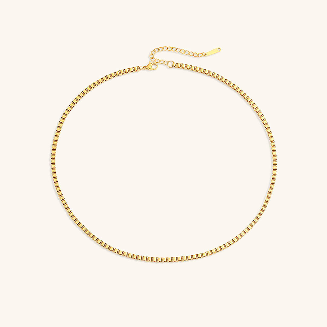 Danica Box Chain Gold Necklace