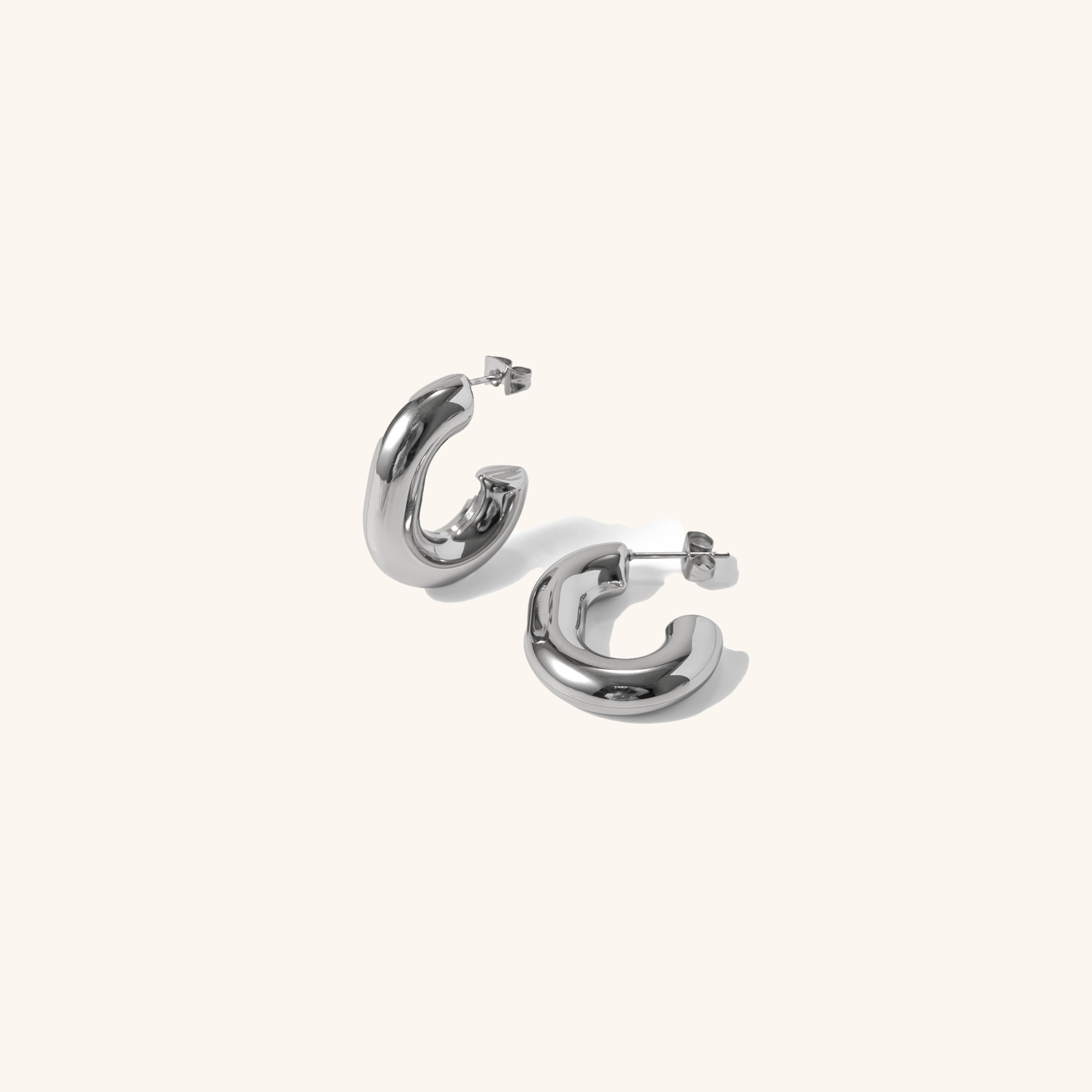 Alera Silver Hoops