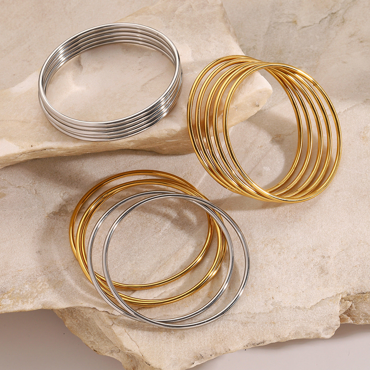 Shannon Gold Bangle Set