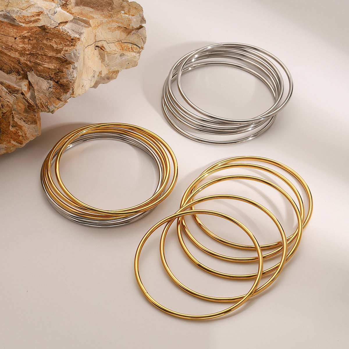 Shannon Gold Bangle Set