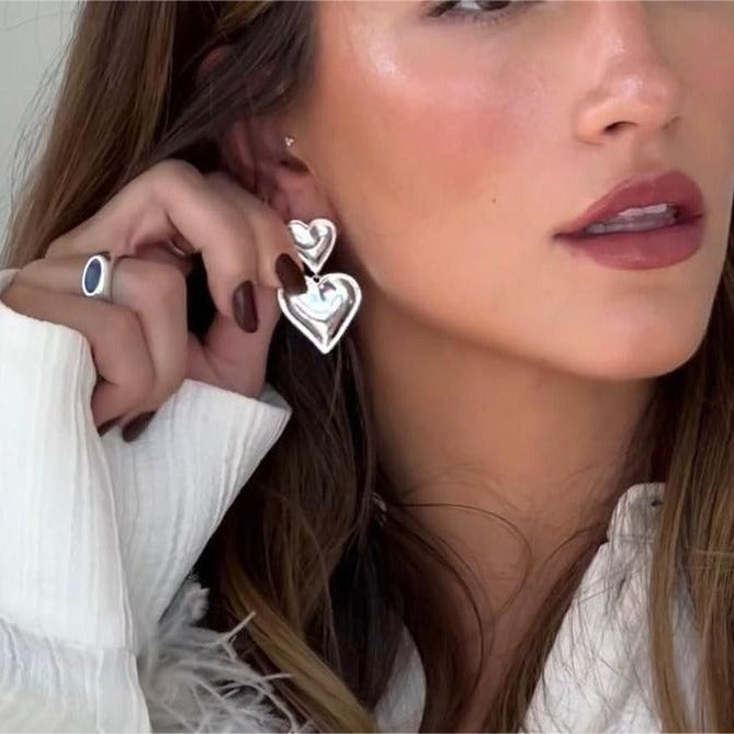 Zofia Gold Heart Earrings