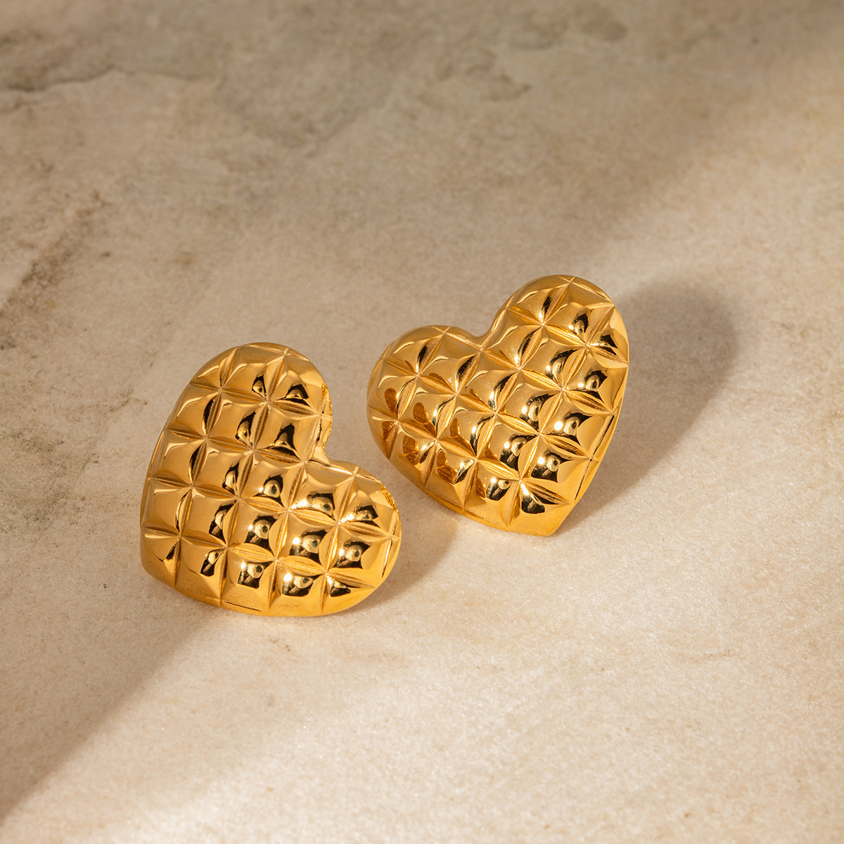 Irina Gold Heart Earrings