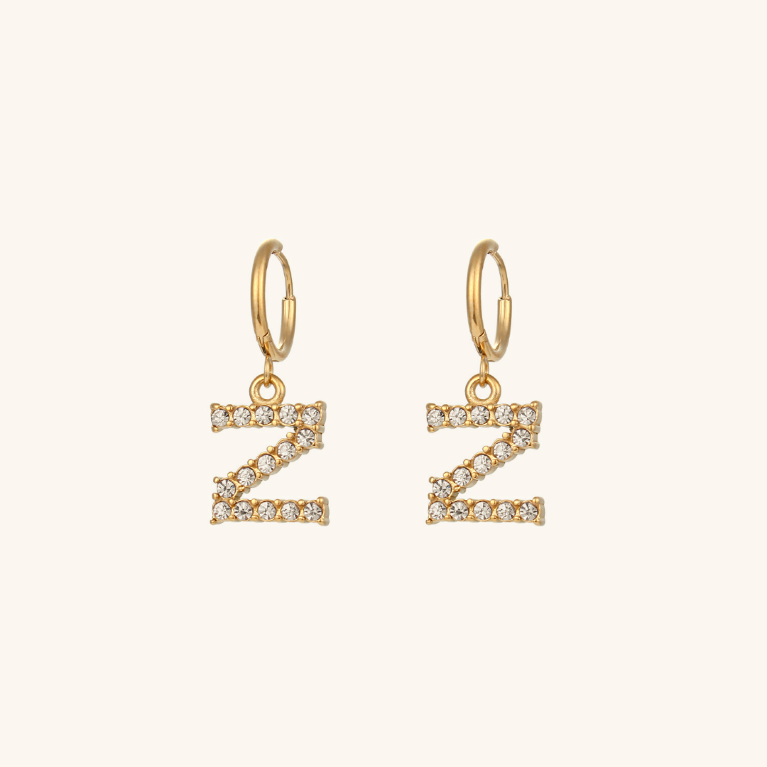 Wilhemina Initial Letter Earrings