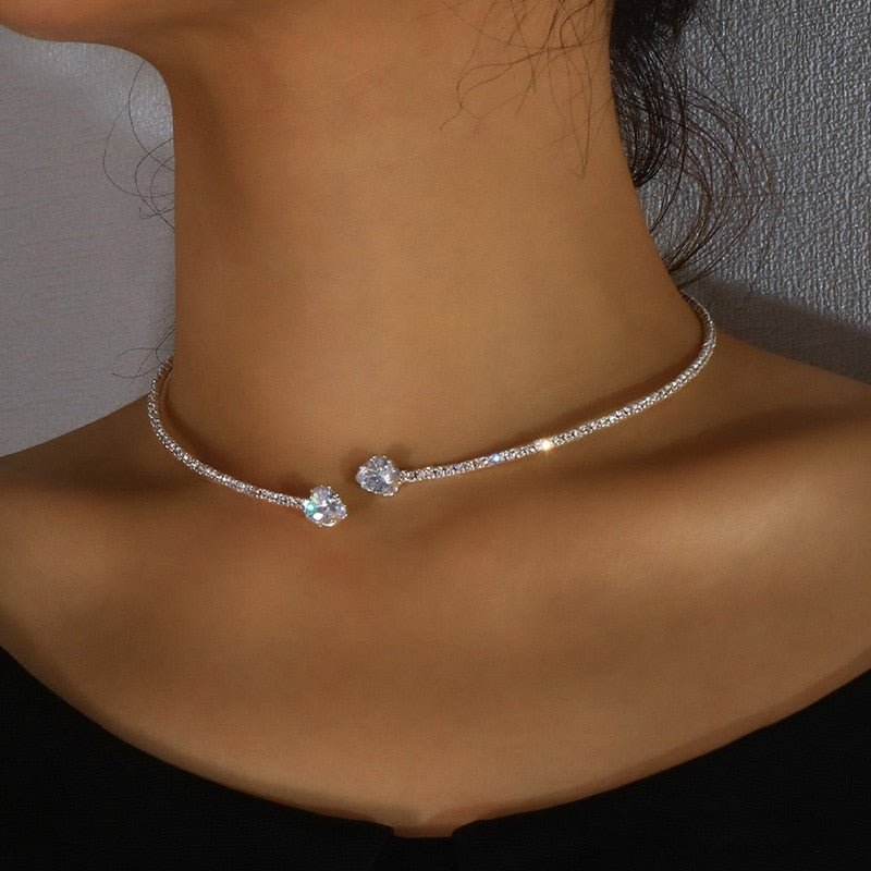 CRYSTAL Necklace | Silver - Celeste Oxford