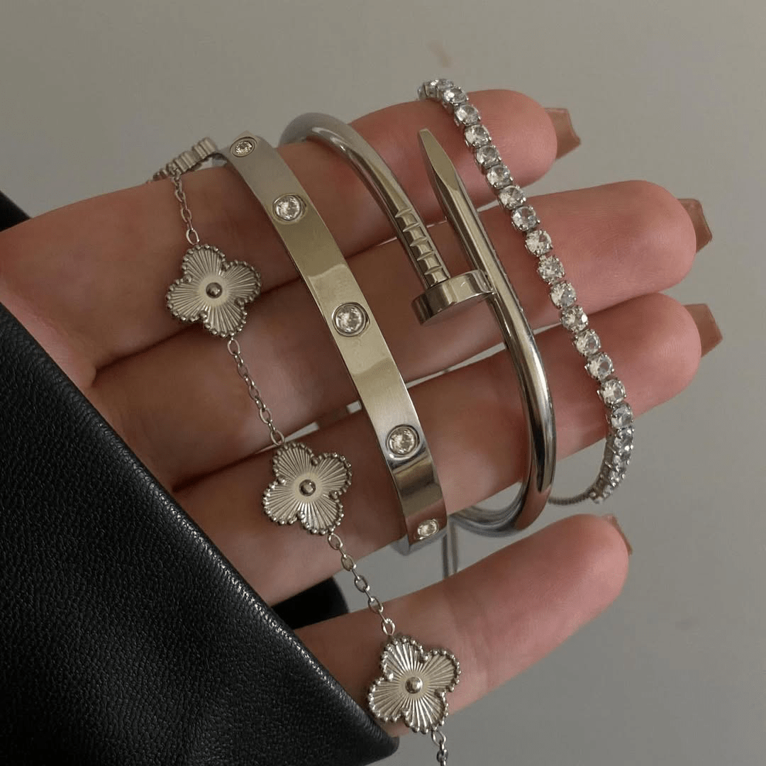 ELEGANCE STACK | SILVER - Celeste Oxford