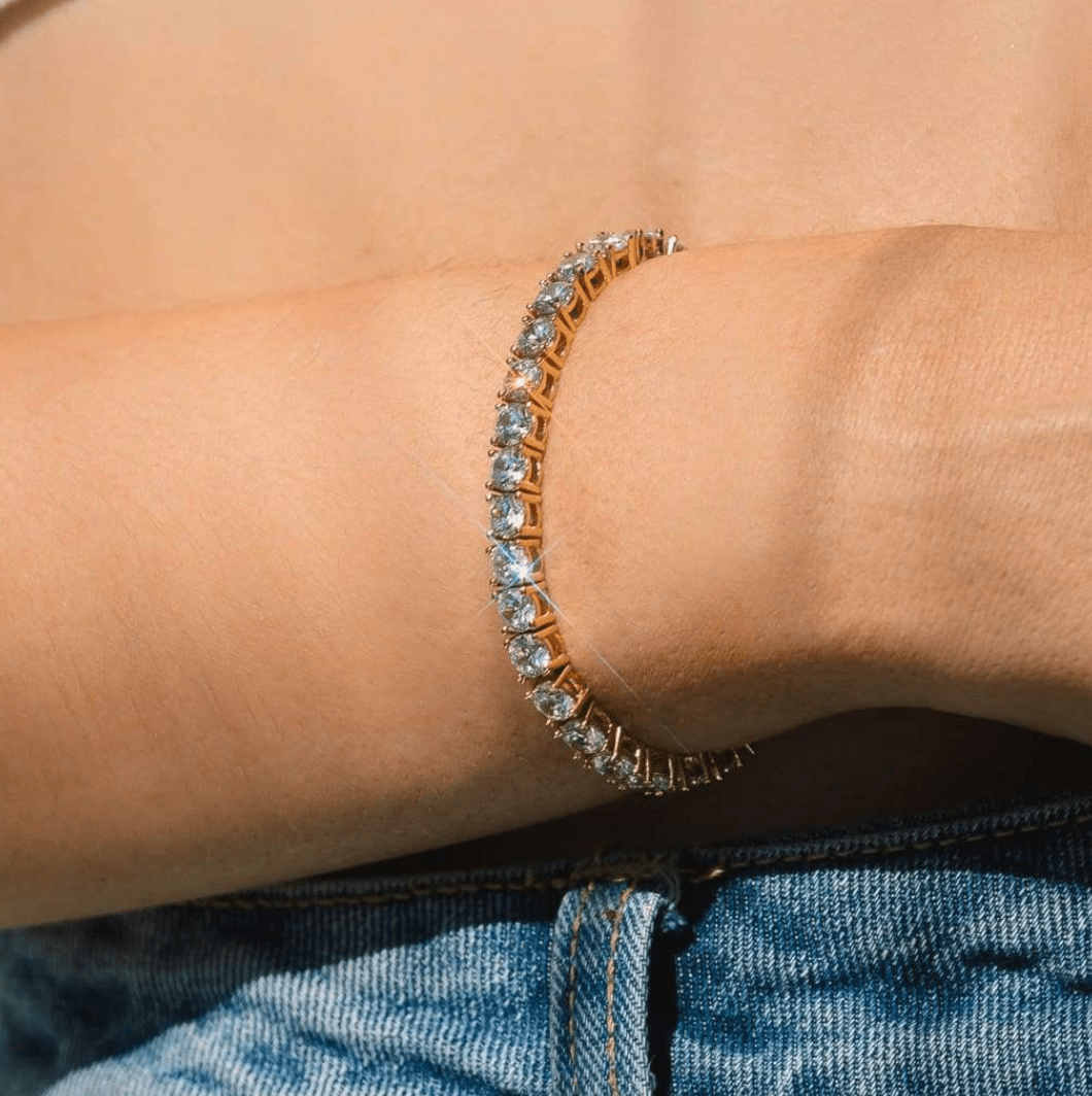 GOLD TENNIS BRACELET - Celeste Oxford